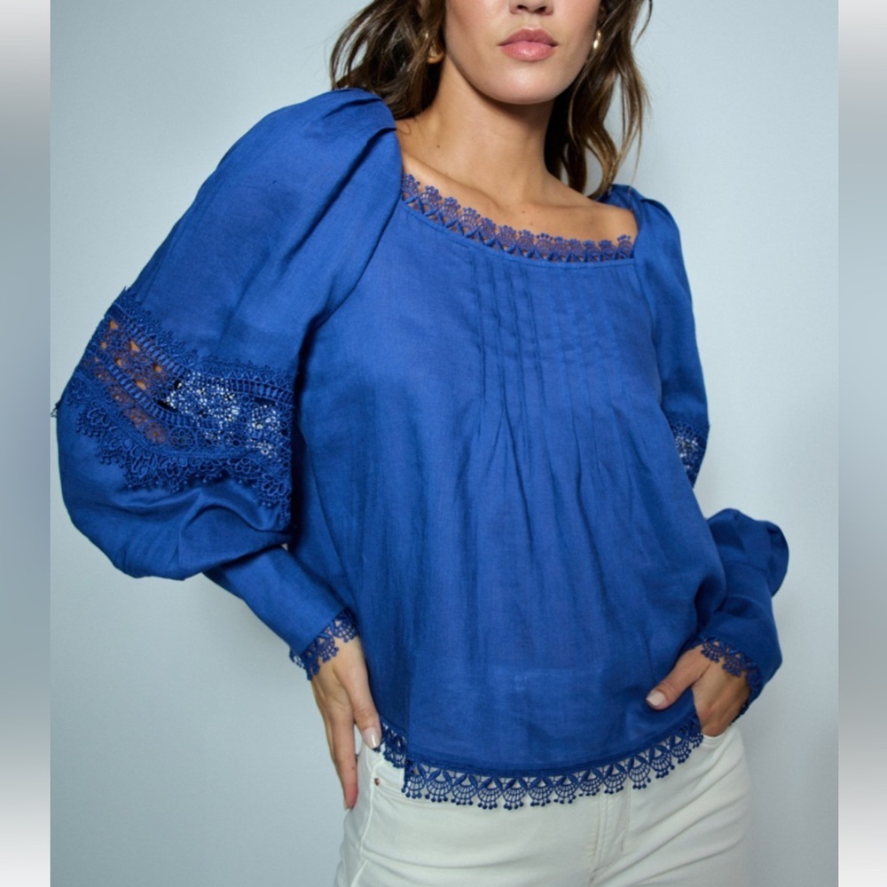 Salsa Jeans Women’s Top Blouse Long Sleeved Embroidered Size Medium - Picture 2 of 16